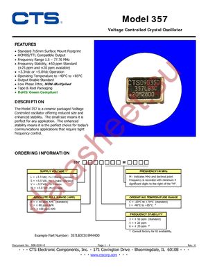 357LB3I032M7680 datasheet  